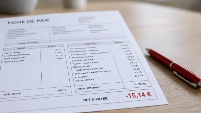 fiche de paie négative