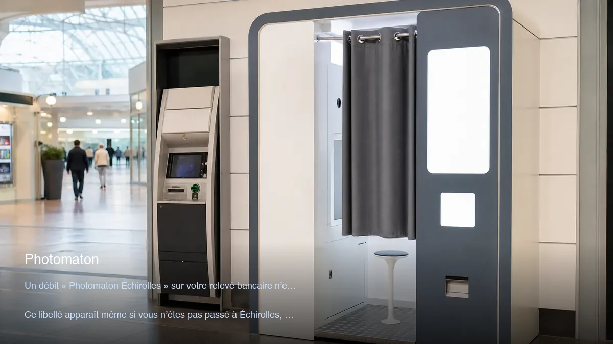 Photomaton echirolles prélevement